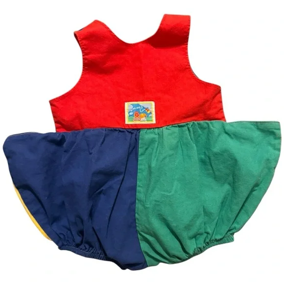 Vintage Mufflings by Schwab Colorblock Bubble Romper 12M - Picture 2 of 7